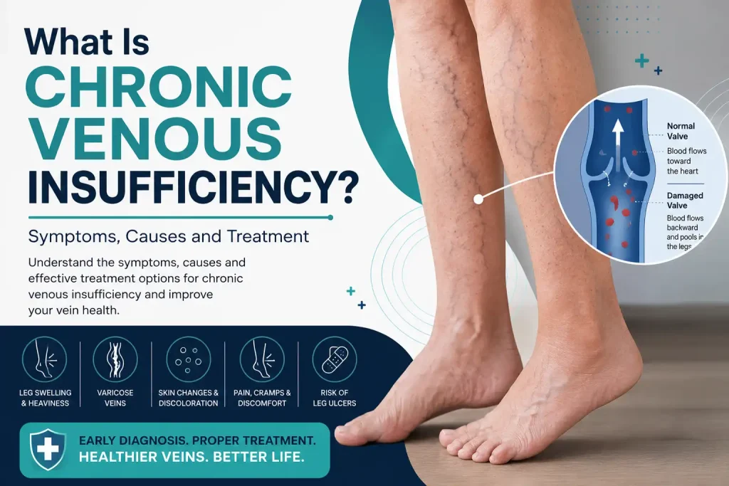Chronic venous insufficiency symptoms, causes, and treatment options for improving circulation and vein health