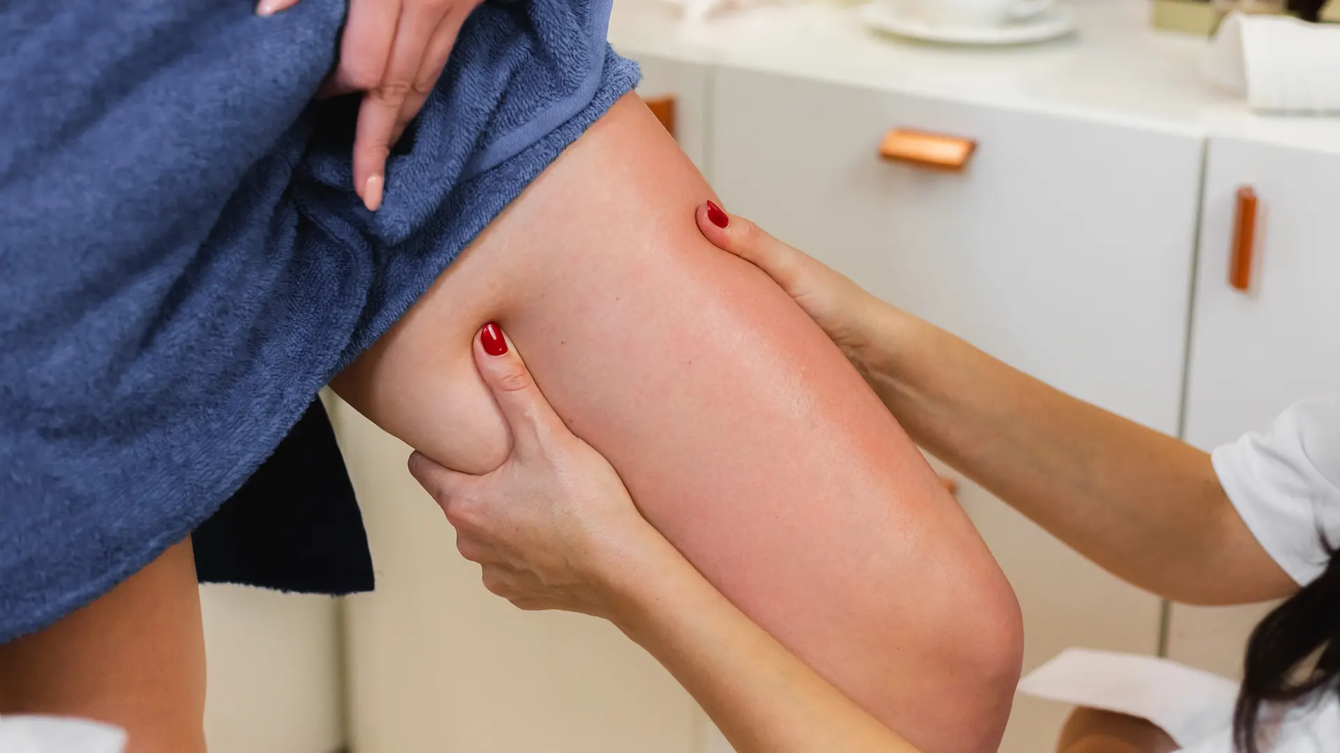 Patient speaking with a vein and wound care specialist